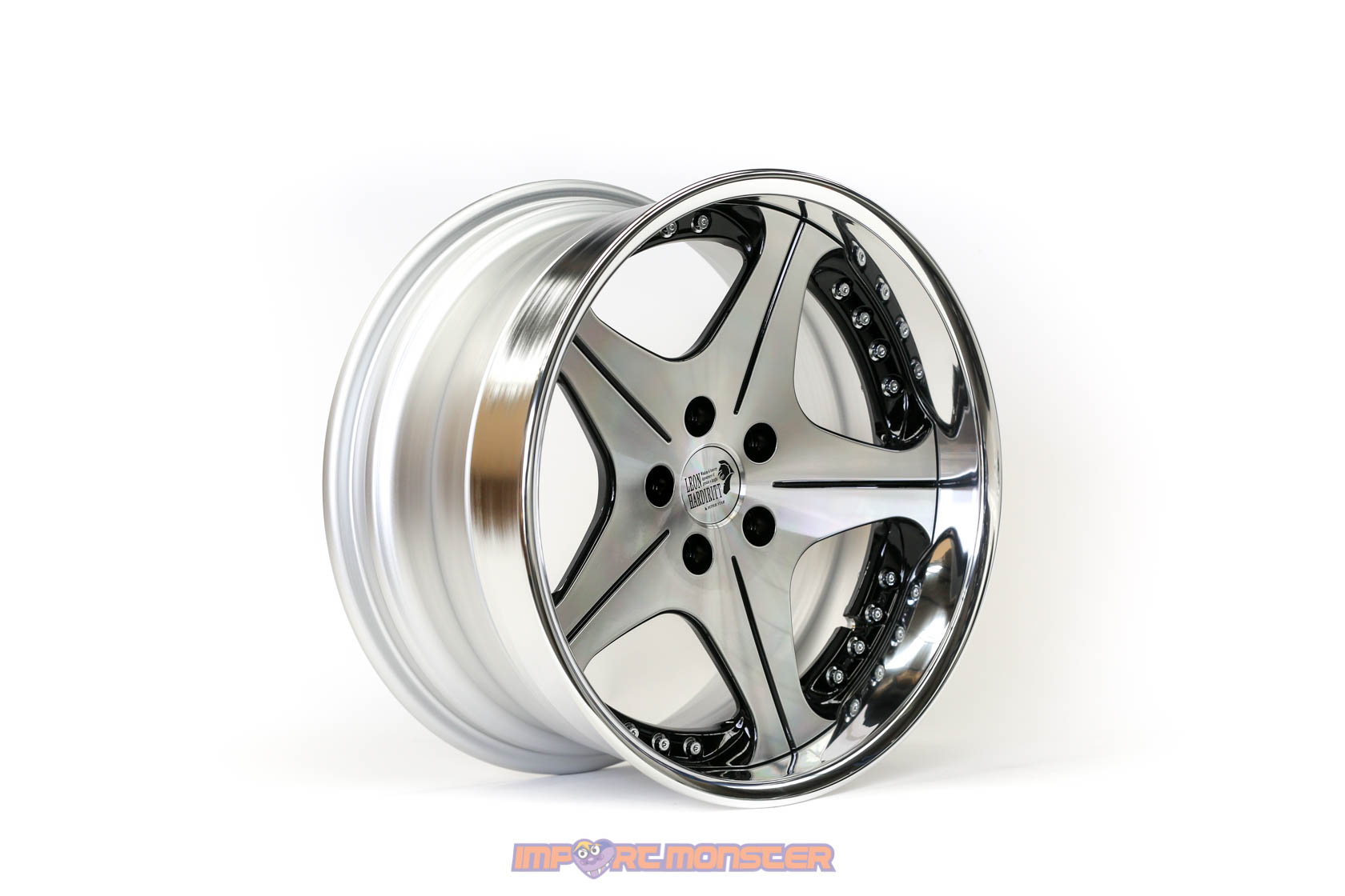 Super Star Co LTD Leon Hardiritt Orden 18x9.5 +12 : 18x10.5 +13 5x114.3 Black : Polish finish wheel set10