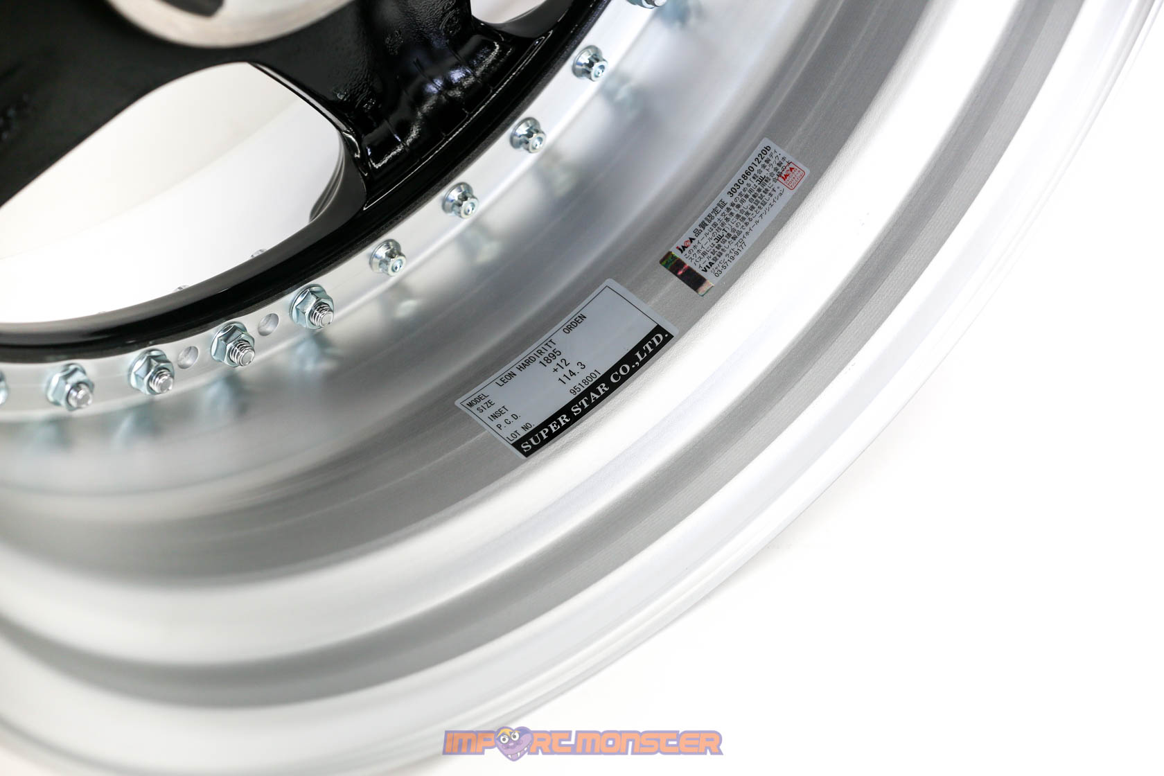 Super Star Co LTD Leon Hardiritt Orden 18x9.5 +12 : 18x10.5 +13 5x114.3 Black : Polish finish wheel set15