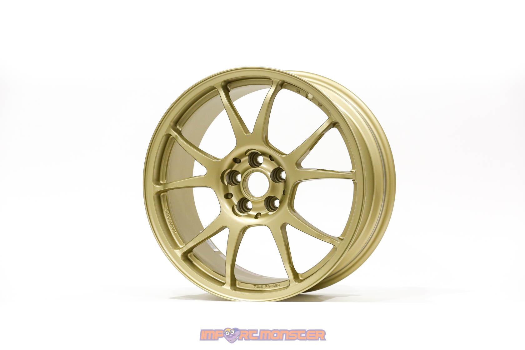 TWS Motorsport T66-F 17x8 +42 5x100 Flat Gold Wheel Finish2