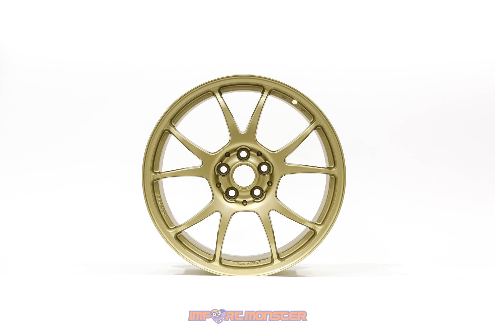 TWS Motorsport T66-F 17x8 +42 5x100 Flat Gold Wheel Finish3