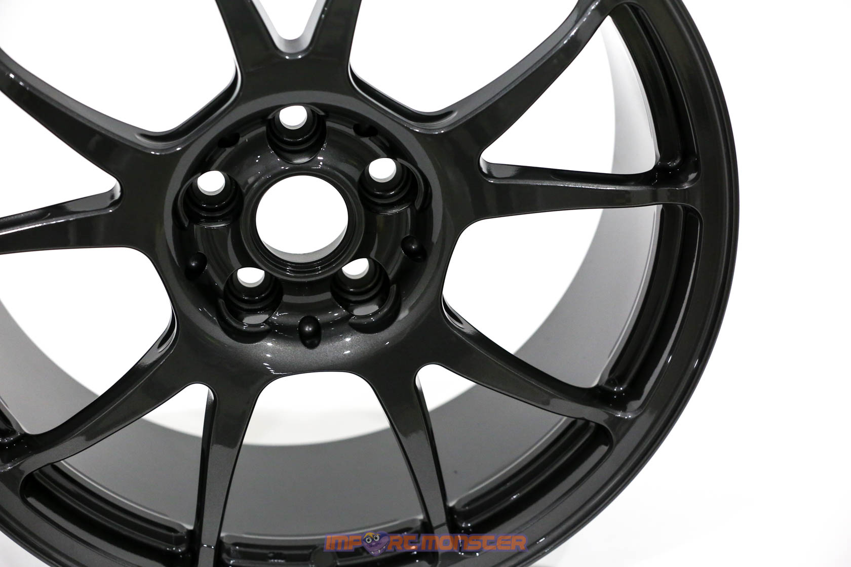 TWS Motorsport T66-F 17x8 +42 5x100 Gloss Gunmetal Finish Wheel Set4