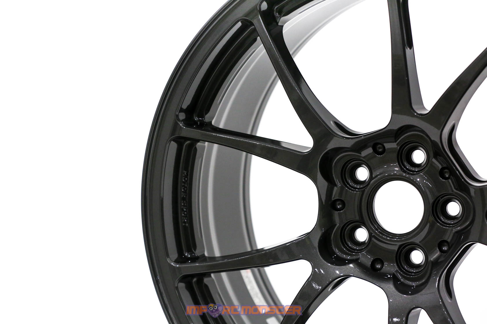 TWS Motorsport T66-F 18x8 +44 5x100 Gloss Gunmetal Finish Wheel Set4