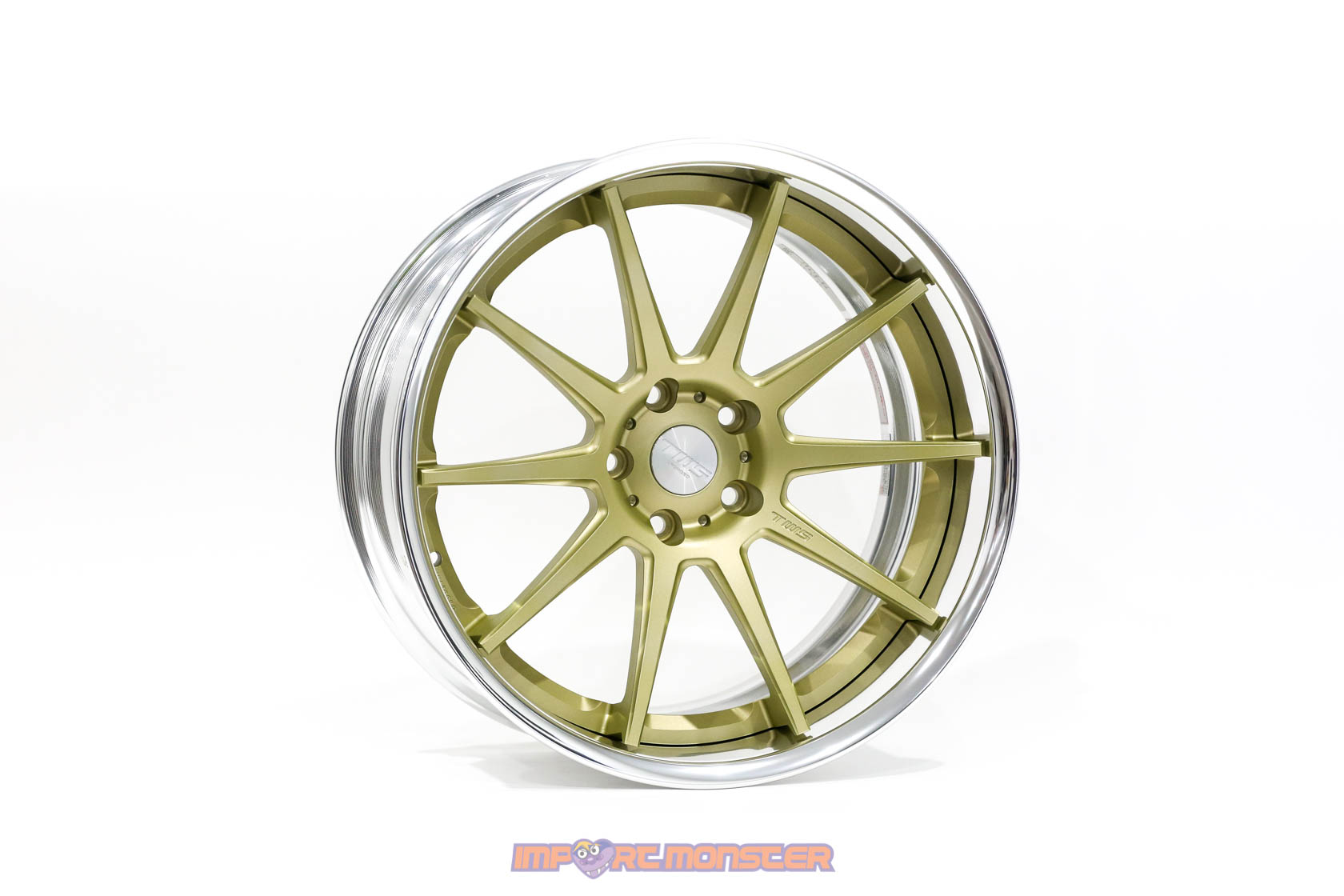 TWS Reizend WS10 19x9.5 +20 :10 +10 5x114.3 Flat Platinum Gold Finish Wheel Set2
