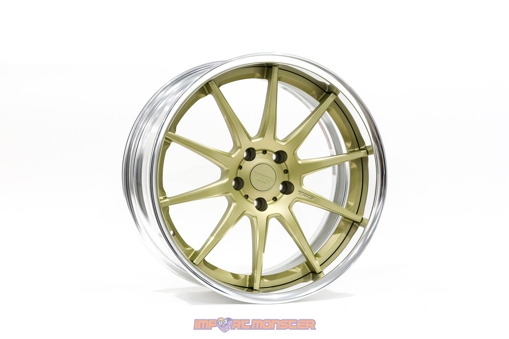 TWS Reizend WS10 19x9.5 +20 :10 +10 5x114.3 Flat Platinum Gold Finish Wheel Set3