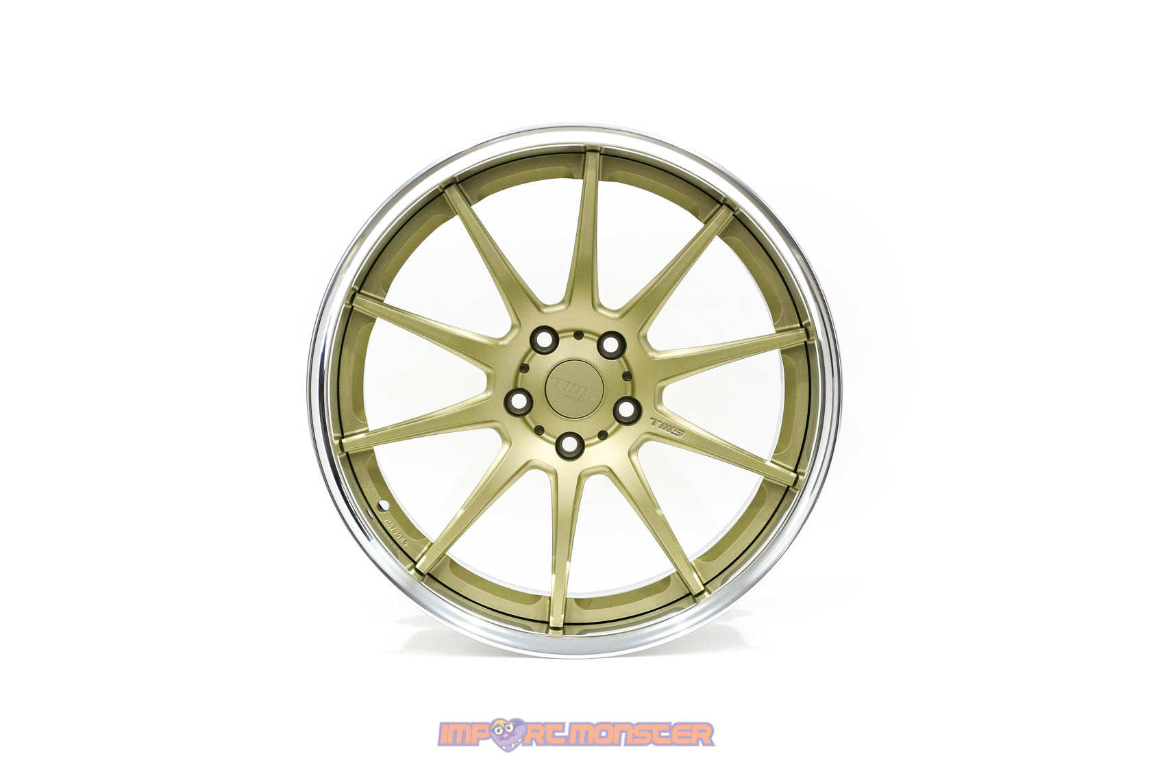 TWS Reizend WS10 19x9.5 +20 :10 +10 5x114.3 Flat Platinum Gold Finish Wheel Set4