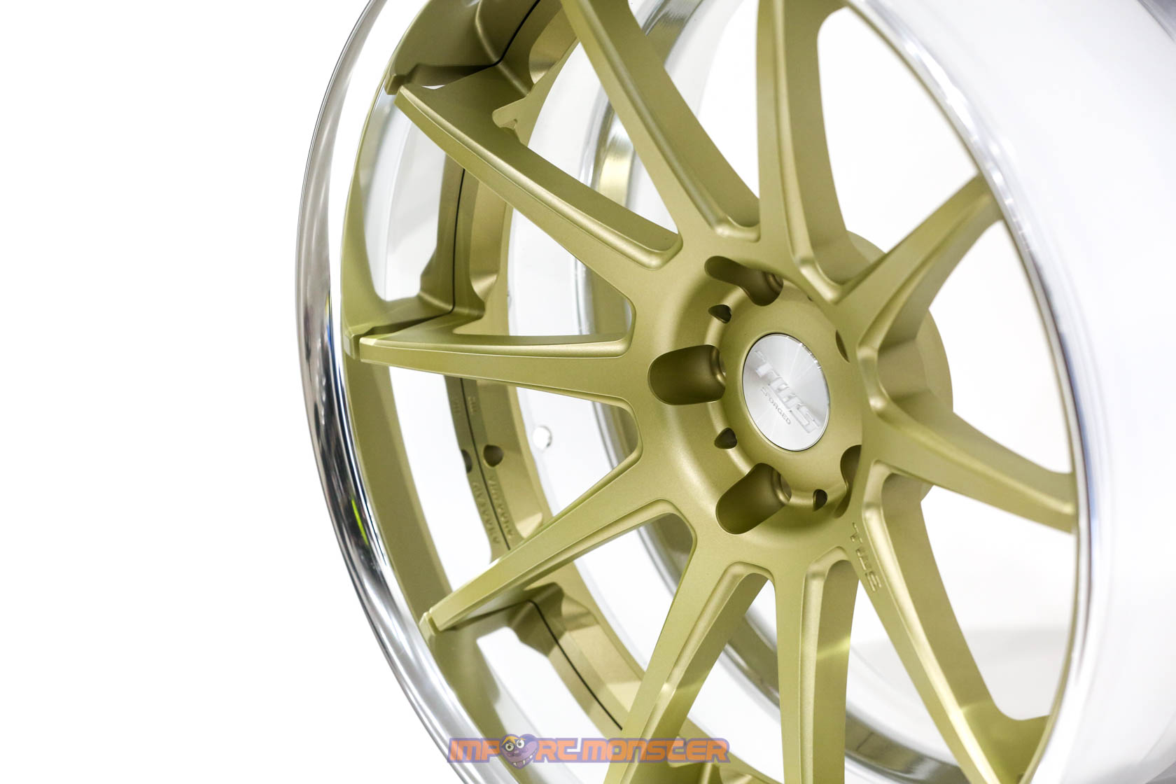 TWS Reizend WS10 19x9.5 +20 :10 +10 5x114.3 Flat Platinum Gold Finish Wheel Set5