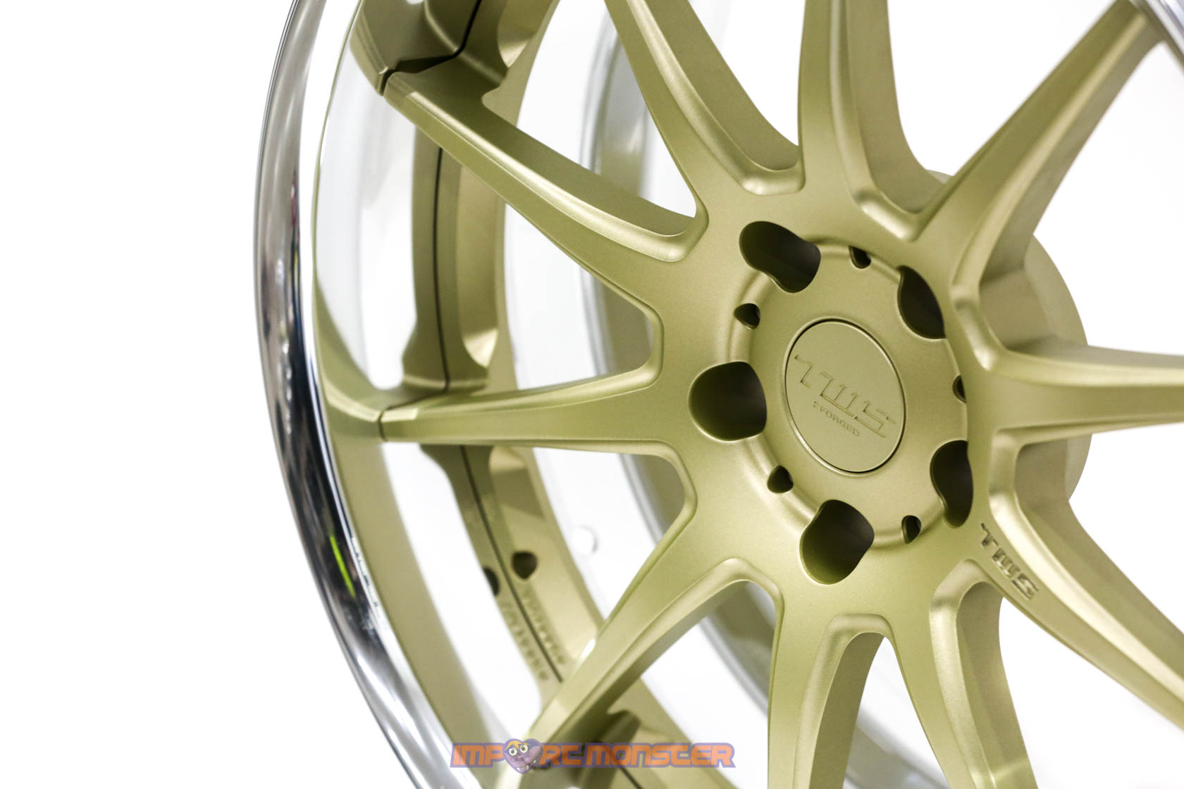 TWS Reizend WS10 19x9.5 +20 :10 +10 5x114.3 Flat Platinum Gold Finish Wheel Set5