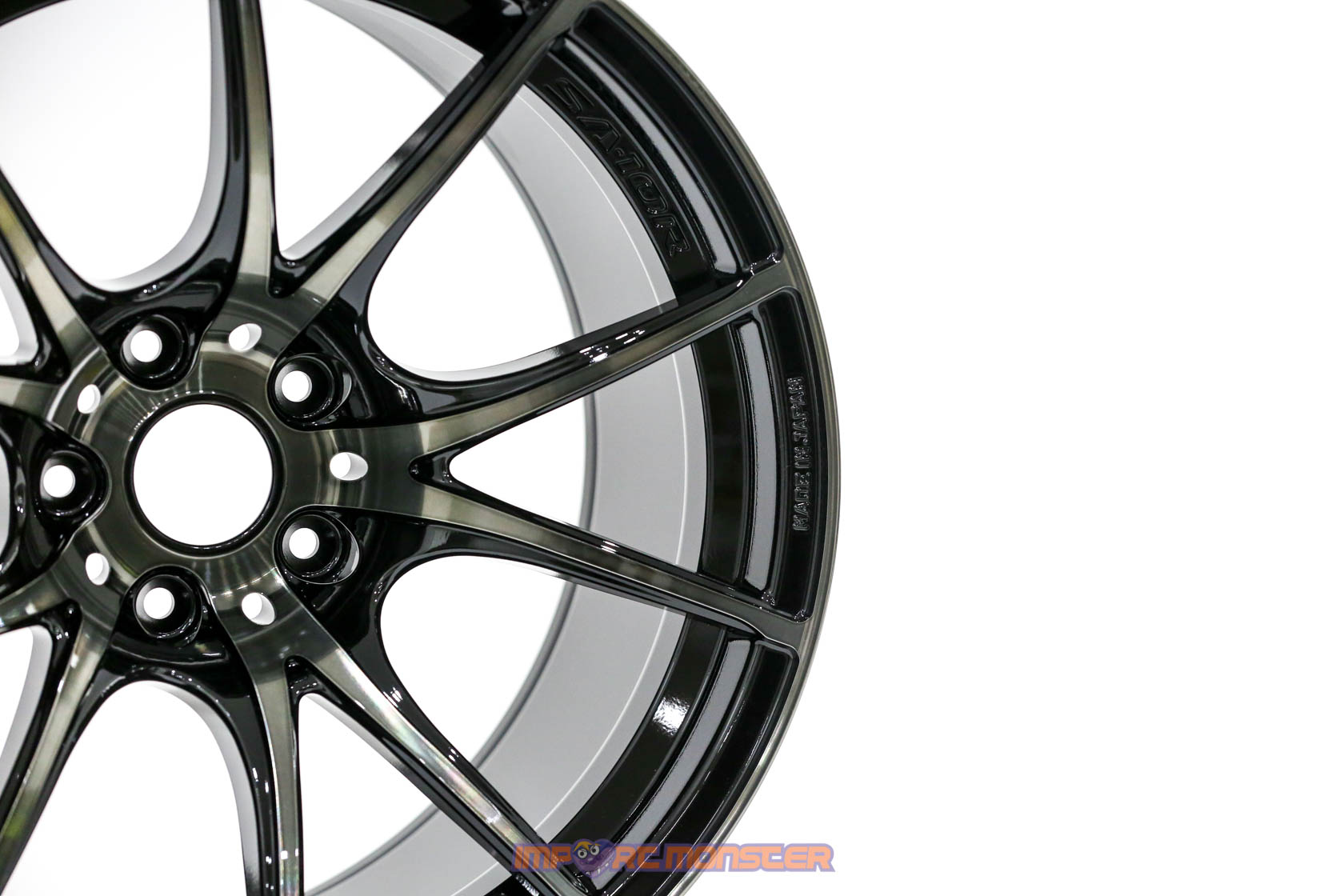 WedsSport SA-10R 18x10.5 +25 5x114.3 ZBB Finish Wheel Set3