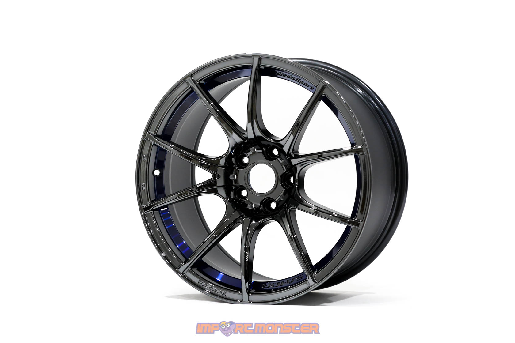 WedsSport SA-10R 18x9.5 +38 5x114.3 BLC Finish Wheel Set1
