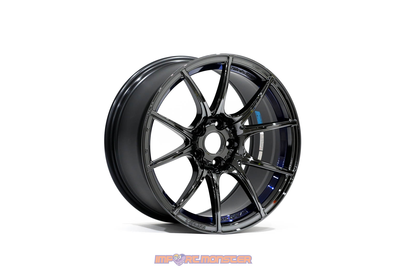 WedsSport SA-10R 18x9.5 +38 5x114.3 BLC Finish Wheel Set2