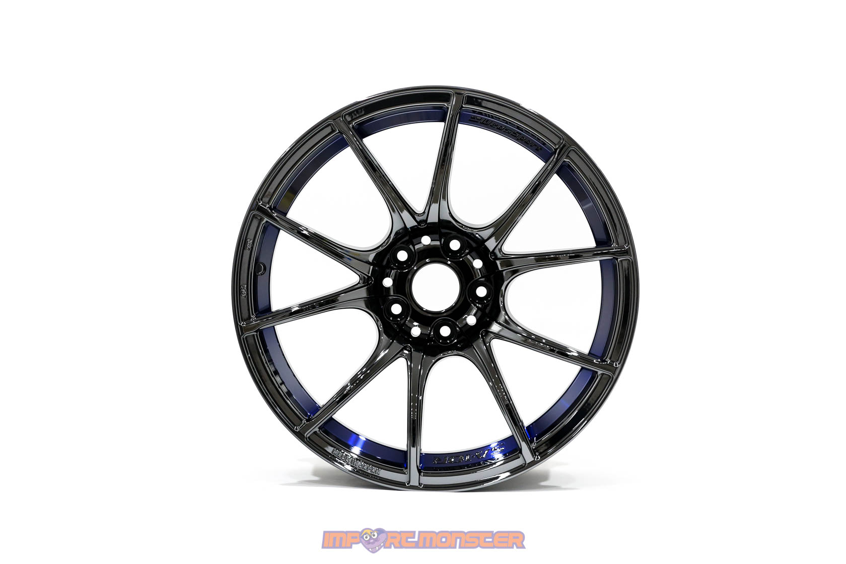 WedsSport SA-10R 18x9.5 +38 5x114.3 BLC Finish Wheel Set3