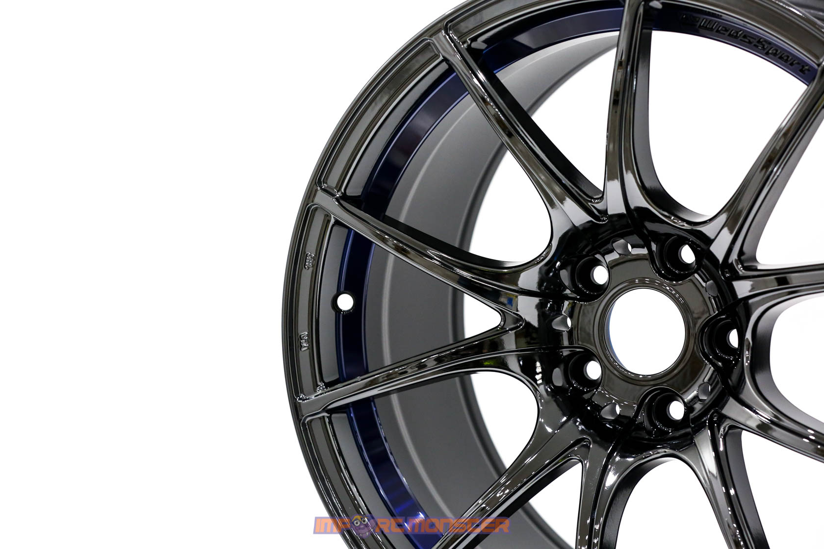 WedsSport SA-10R 18x9.5 +38 5x114.3 BLC Finish Wheel Set6