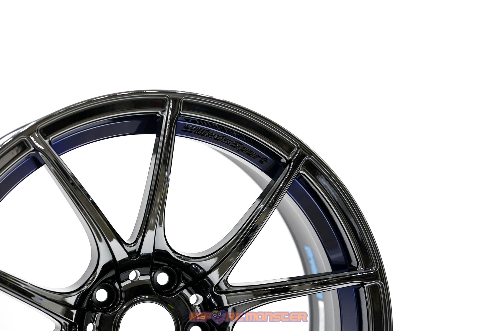 WedsSport SA-10R 18x9.5 +38 5x114.3 BLC Finish Wheel Set7