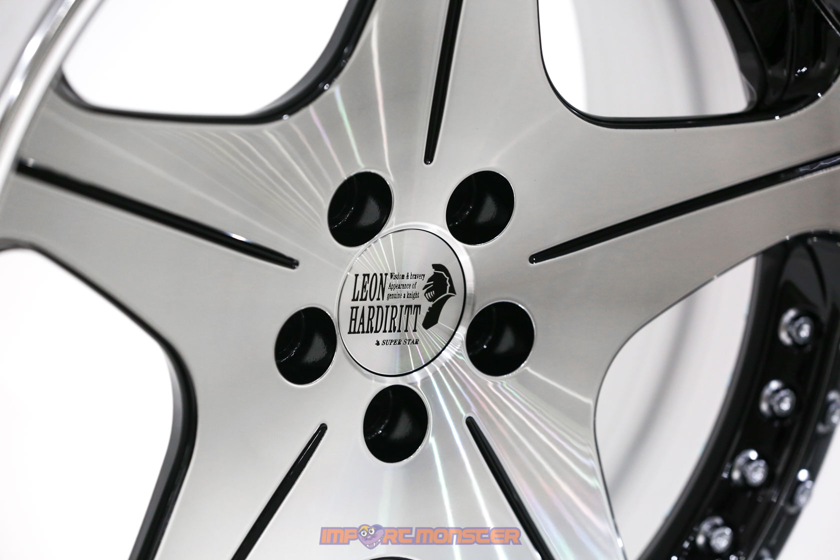 Super Star Leon Hardiritt Orden 18x10 +32 5x100 Black Polish finish wheel set3
