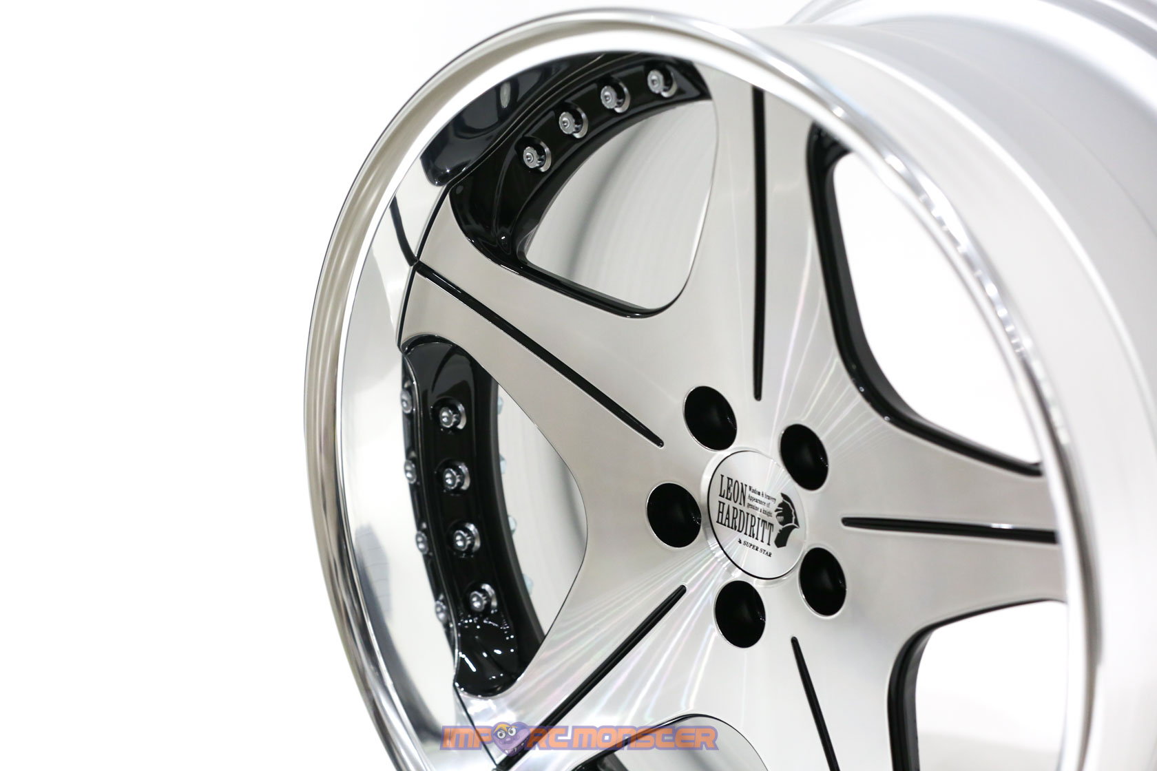Super Star Leon Hardiritt Orden 18x10 +32 5x100 Black Polish finish wheel set5