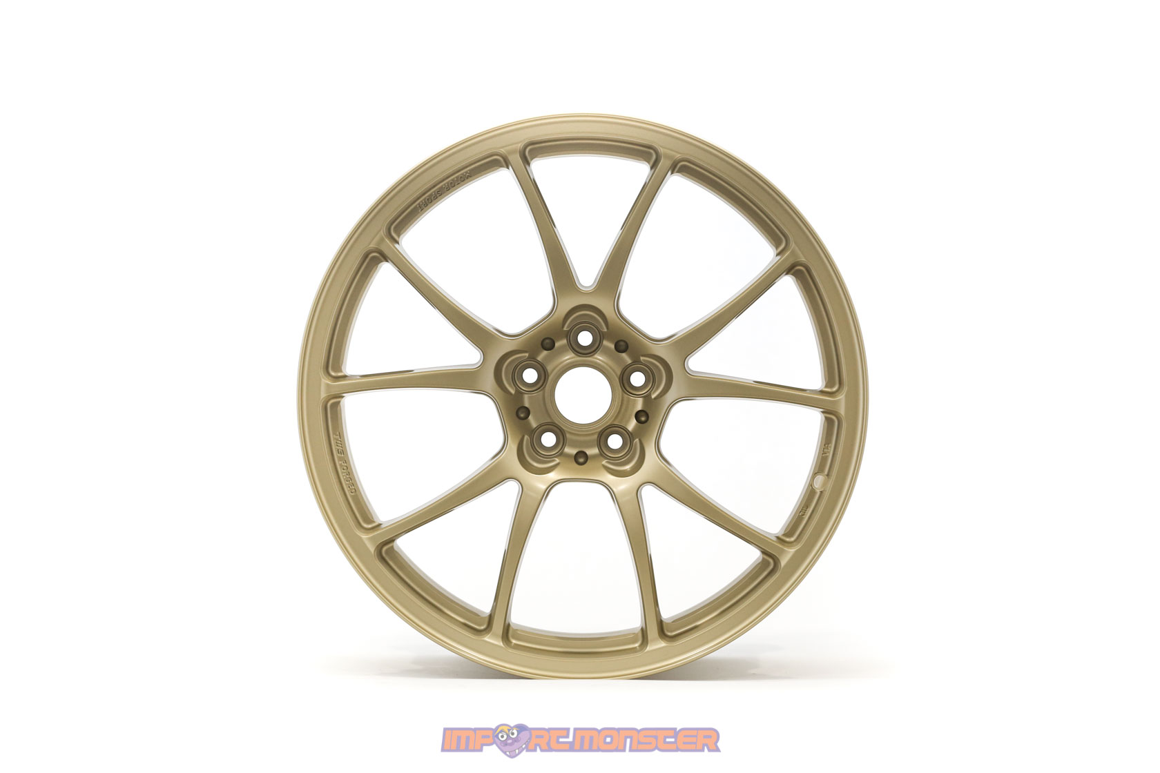 TWS Motorsport T66-F 18x9 +44 5x100 Flat Gold finish wheel set2