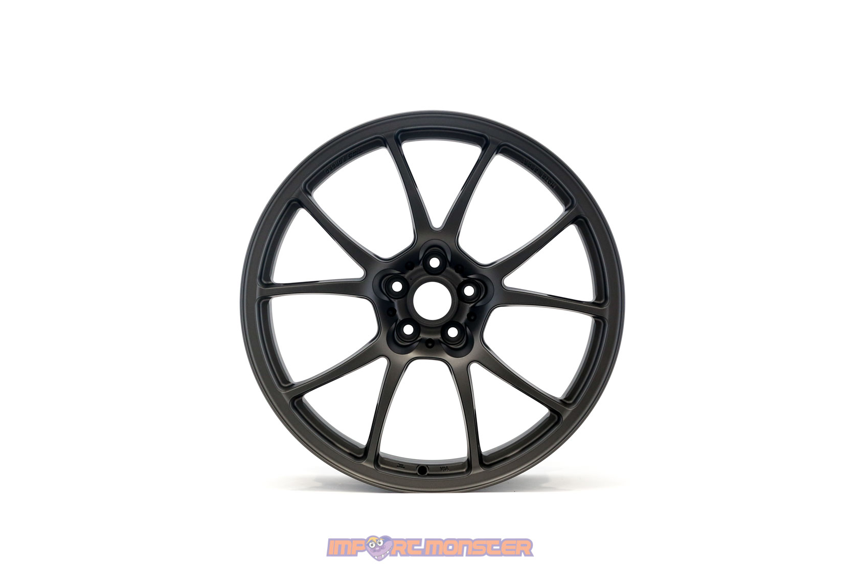 TWS Motorsport T66-F 18x9.5 +38 5x100 Flat Gunmetal finish wheel set2
