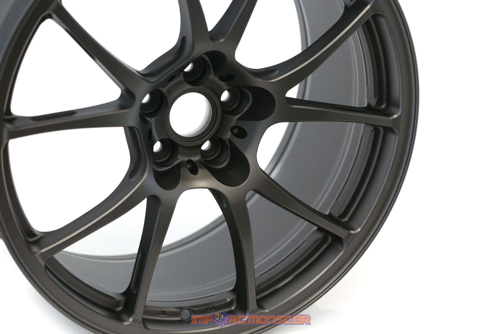 TWS Motorsport T66-F 18x9.5 +38 5x100 Flat Gunmetal finish wheel set3