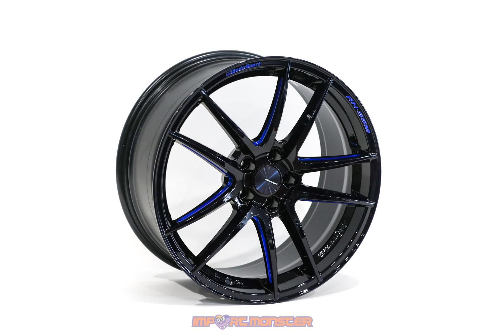 WedsSport RN-55M 18x8.5 +45 5x100 BBM Finish Wheel Set1