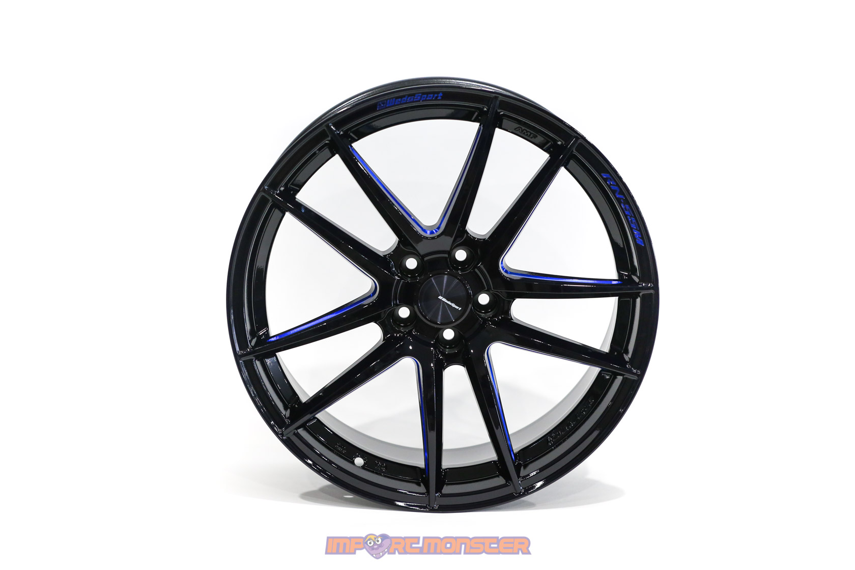 WedsSport RN-55M 18x8.5 +45 5x100 BBM Finish Wheel Set2
