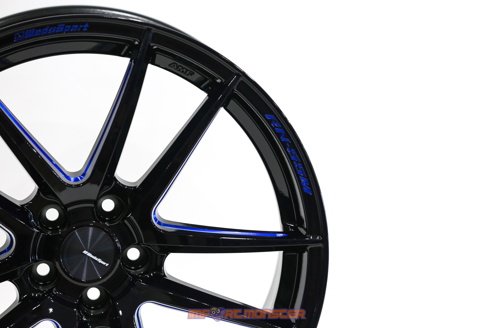 WedsSport RN-55M 18x8.5 +45 5x100 BBM Finish Wheel Set3