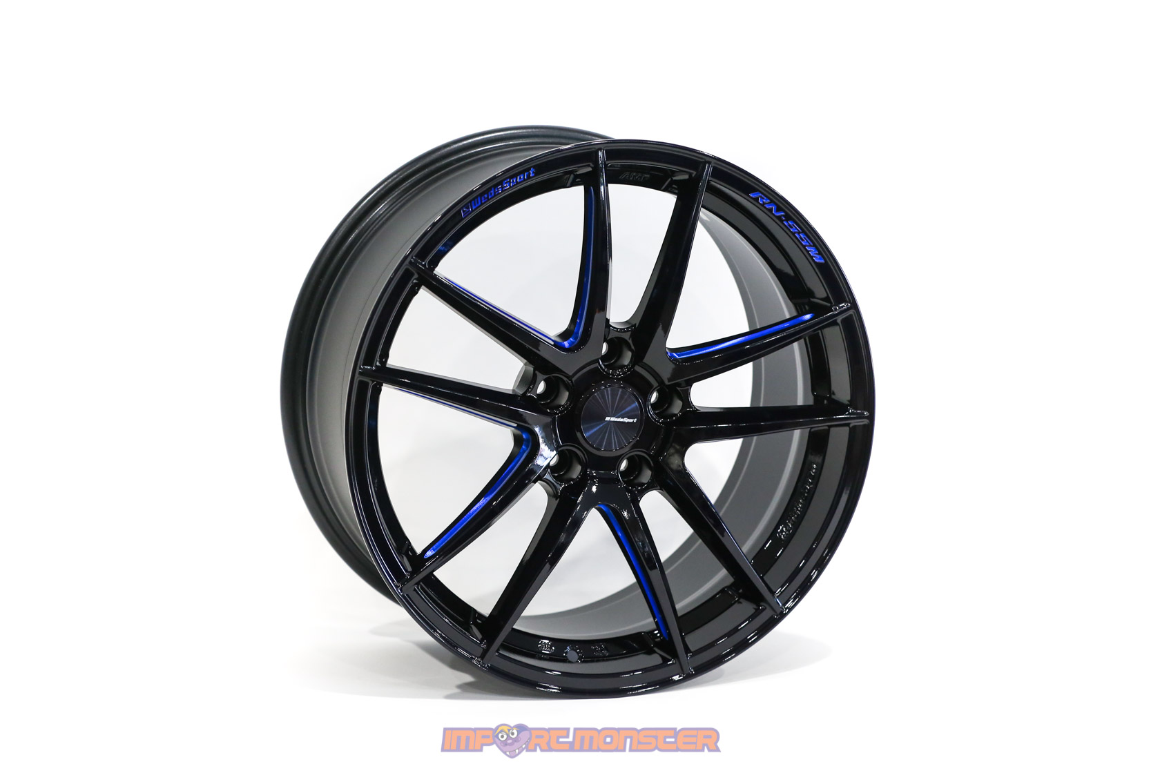 WedsSport RN-55M 18x8.5 +45 5x114.3 BBM Finish Wheel Set1