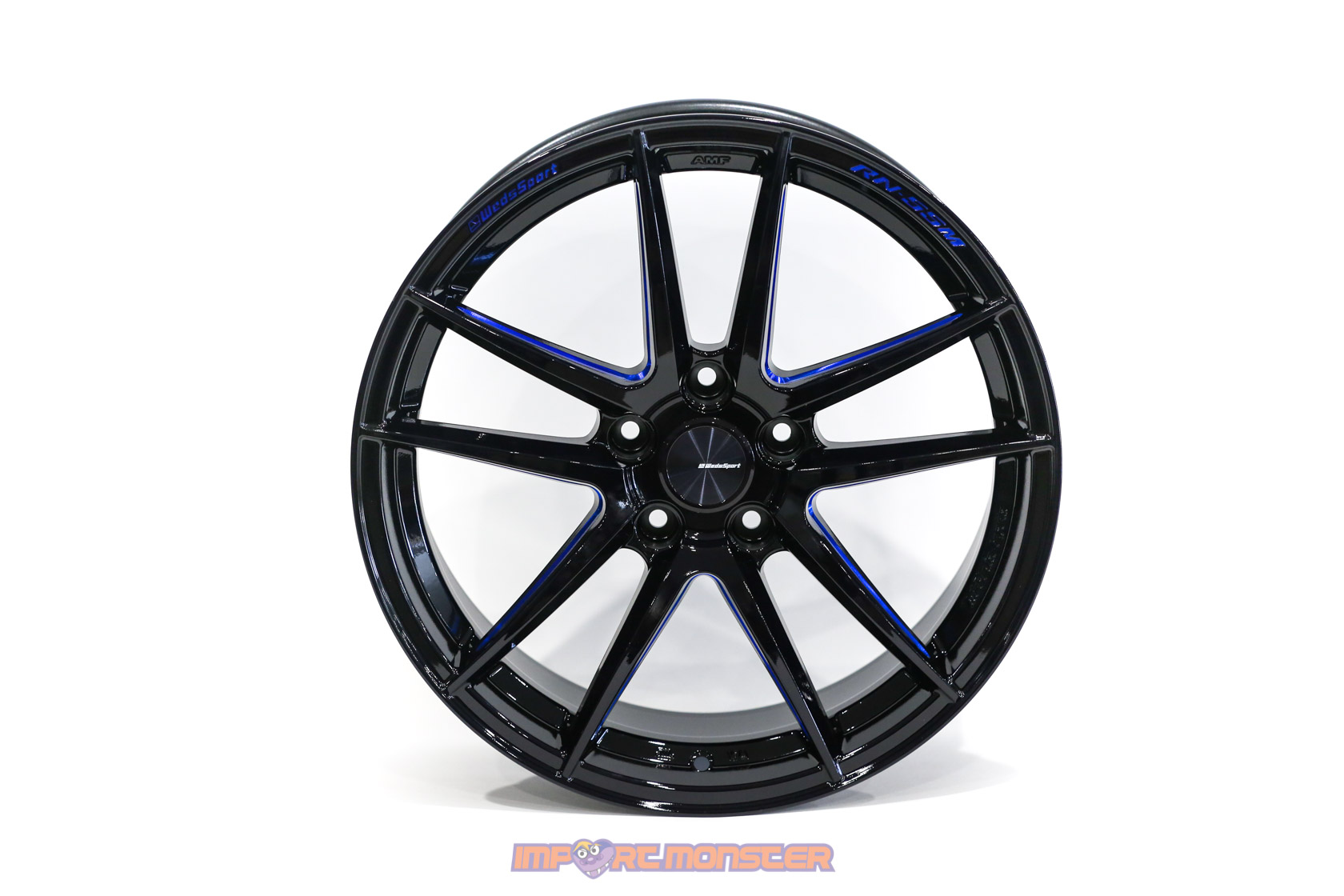 WedsSport RN-55M 18x8.5 +45 5x114.3 BBM Finish Wheel Set2