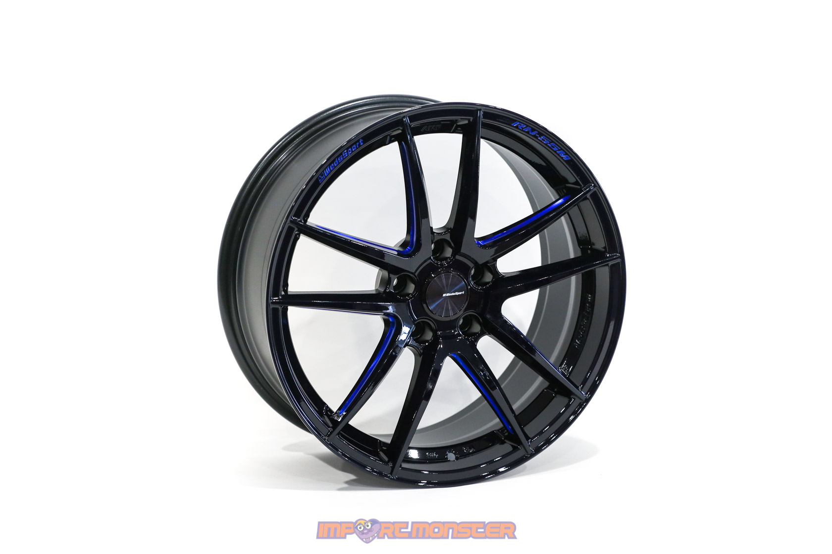 WedsSport RN-55M 18x8 +35 5x114.3 BBM Finish Wheel Set1
