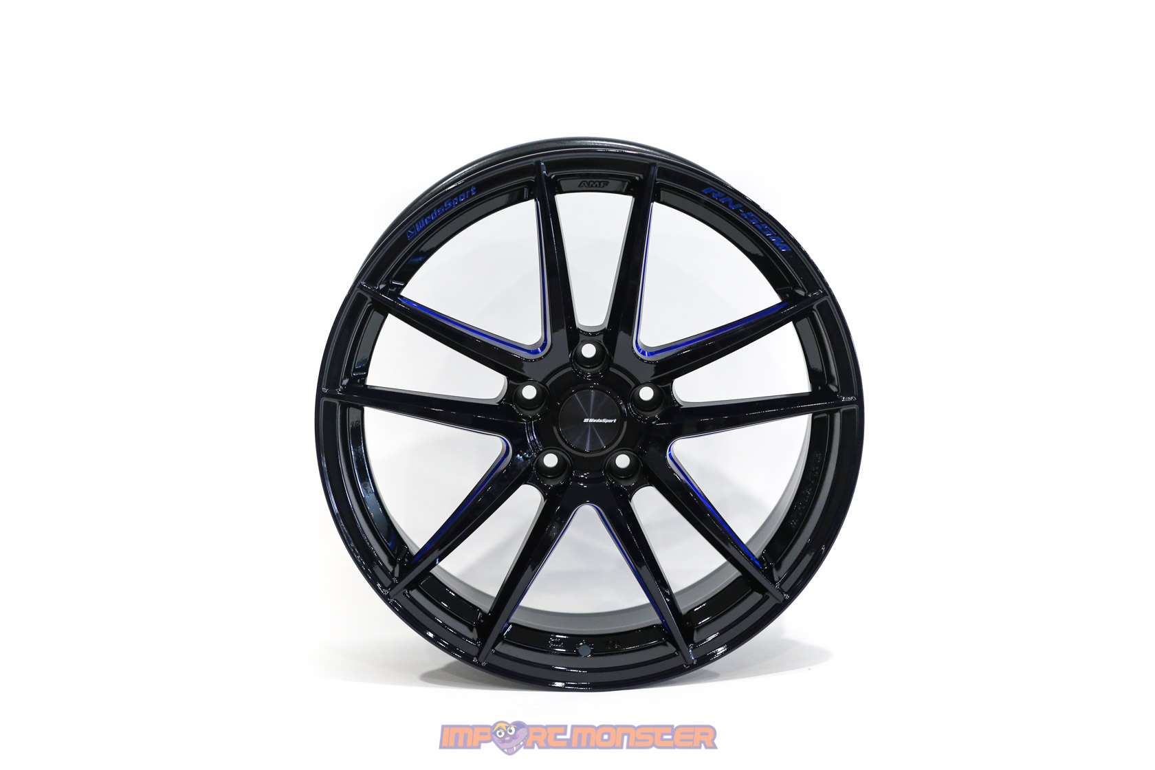 WedsSport RN-55M 18x8 +35 5x114.3 BBM Finish Wheel Set2