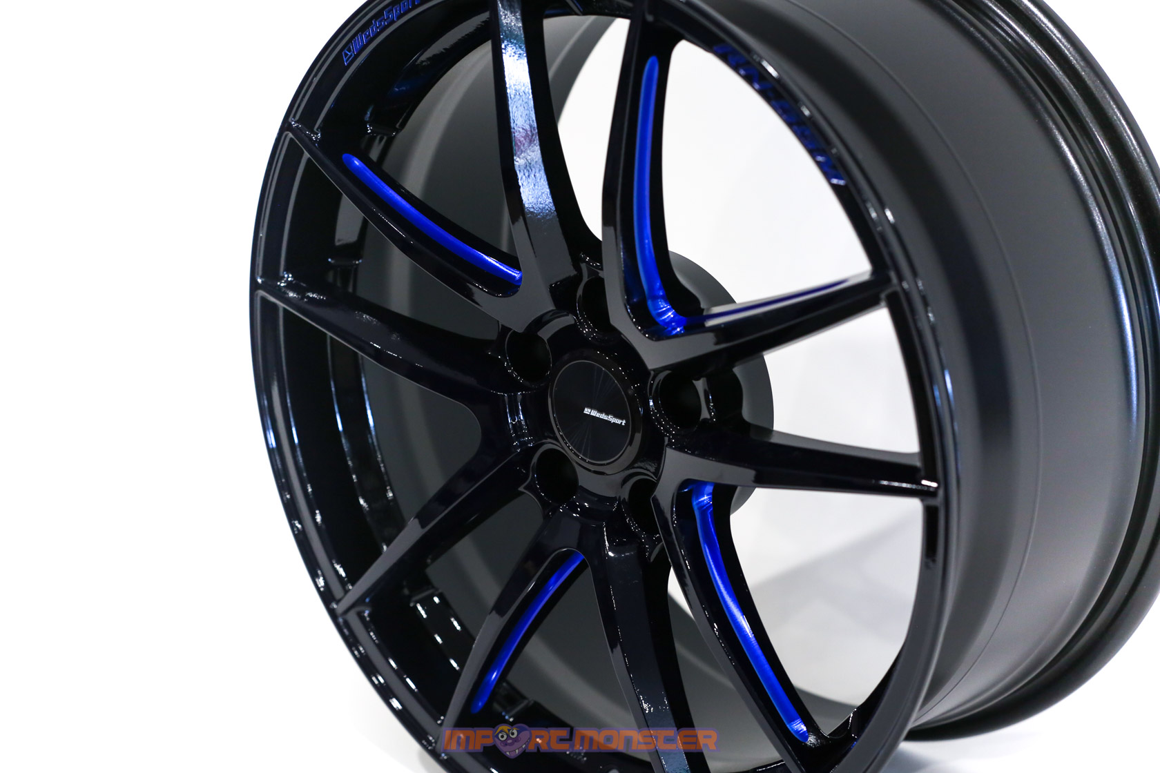 WedsSport RN-55M 18x8 +35 5x114.3 BBM Finish Wheel Set4