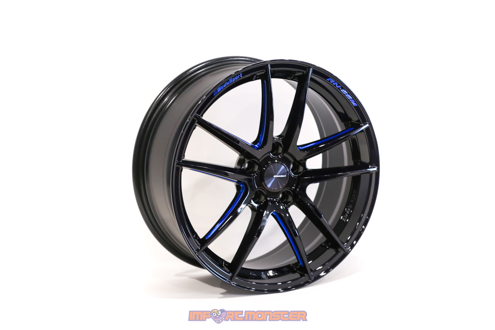 WedsSport RN-55M 18x8 +45 5x114.3 BBM Finish Wheel Set1