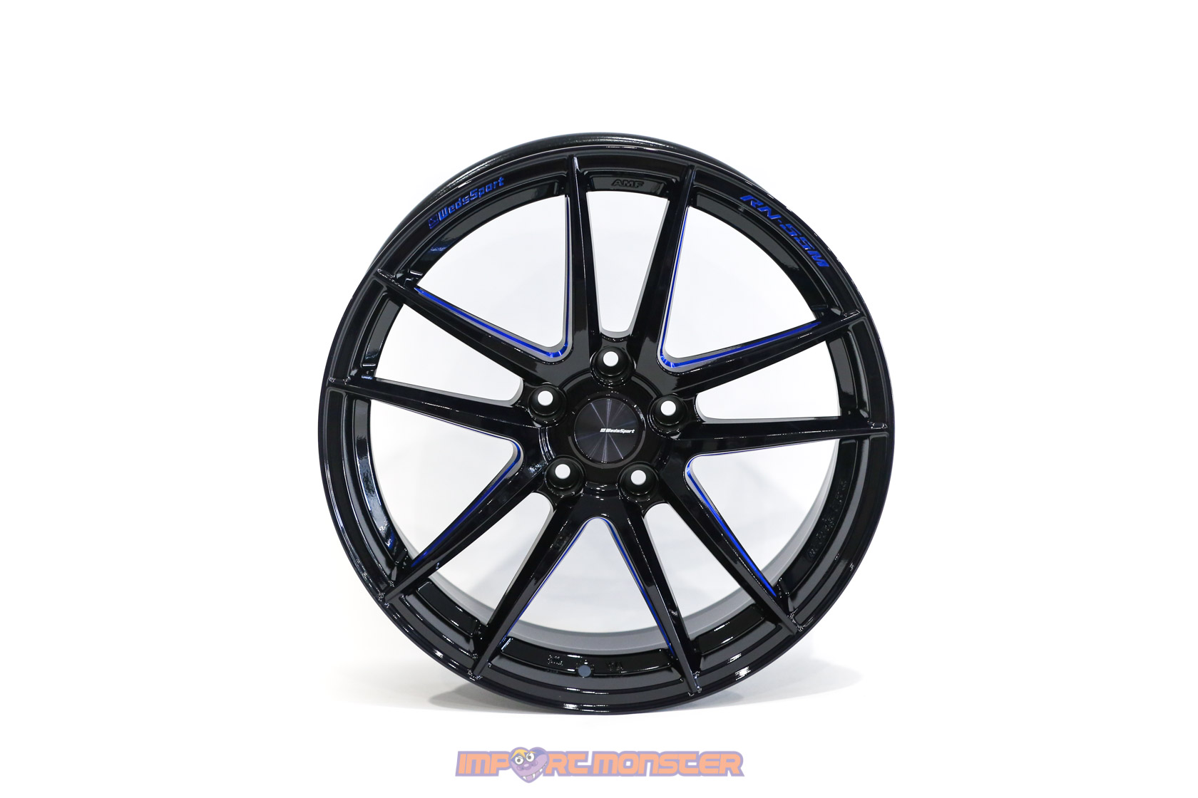 WedsSport RN-55M 18x8 +45 5x114.3 BBM Finish Wheel Set2