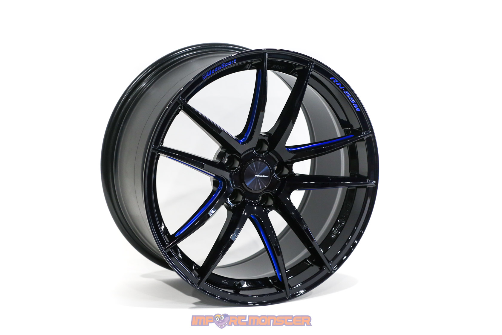 WedsSport RN-55M 18x9.5 +38 5x114.3 BBM Finish Wheel Set1