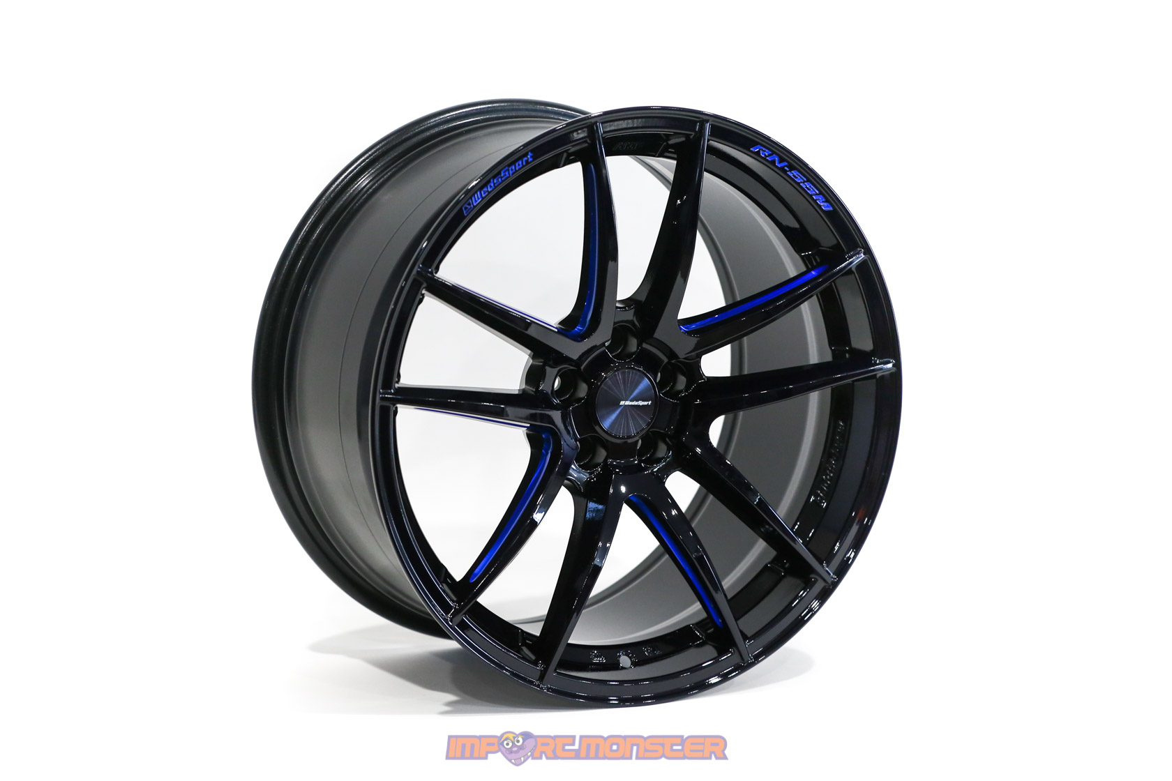 WedsSport RN-55M 18x9.5 +45 5x100 BBM Finish Wheel Set1