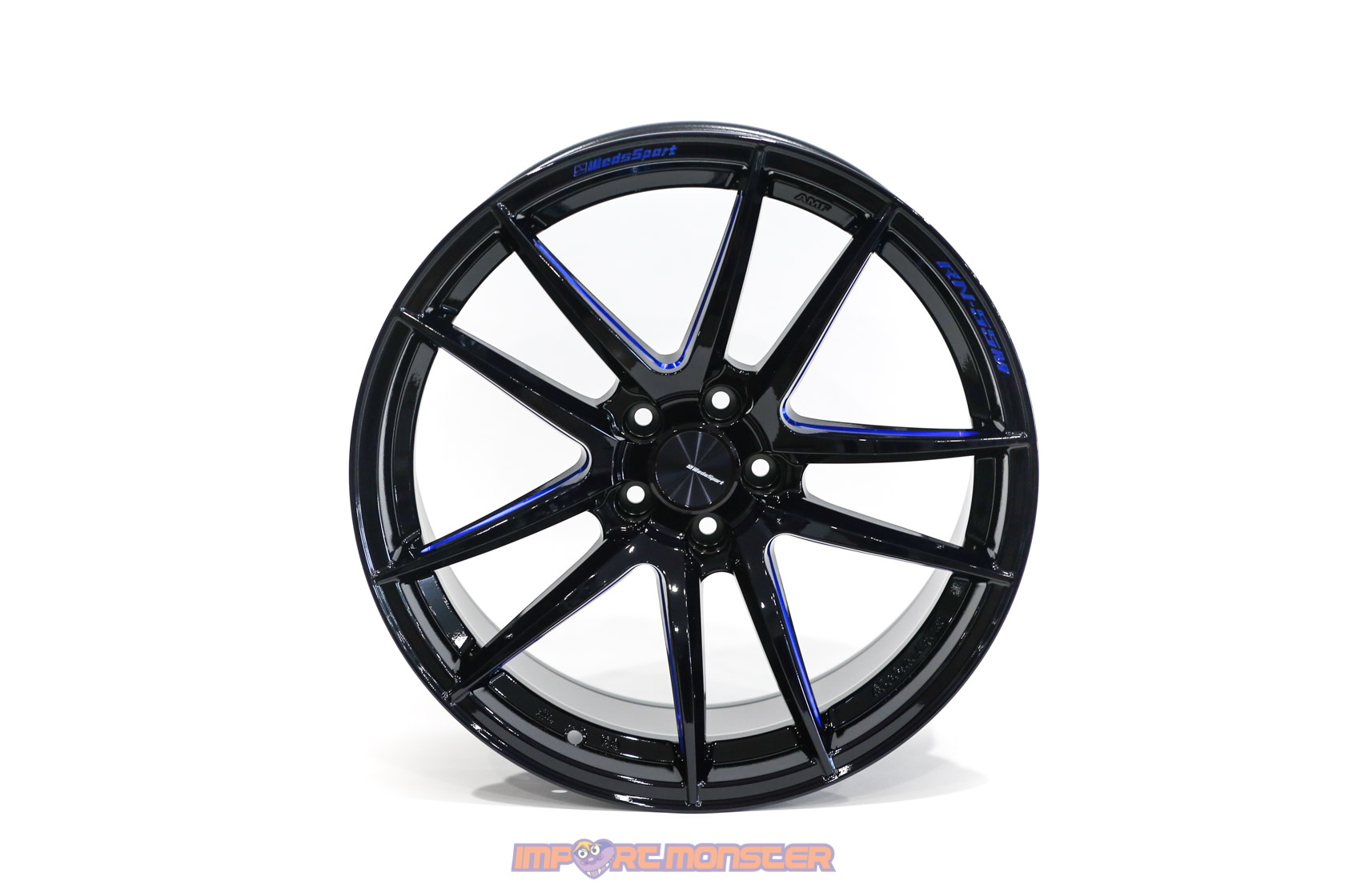 WedsSport RN-55M 18x9.5 +45 5x100 BBM Finish Wheel Set2