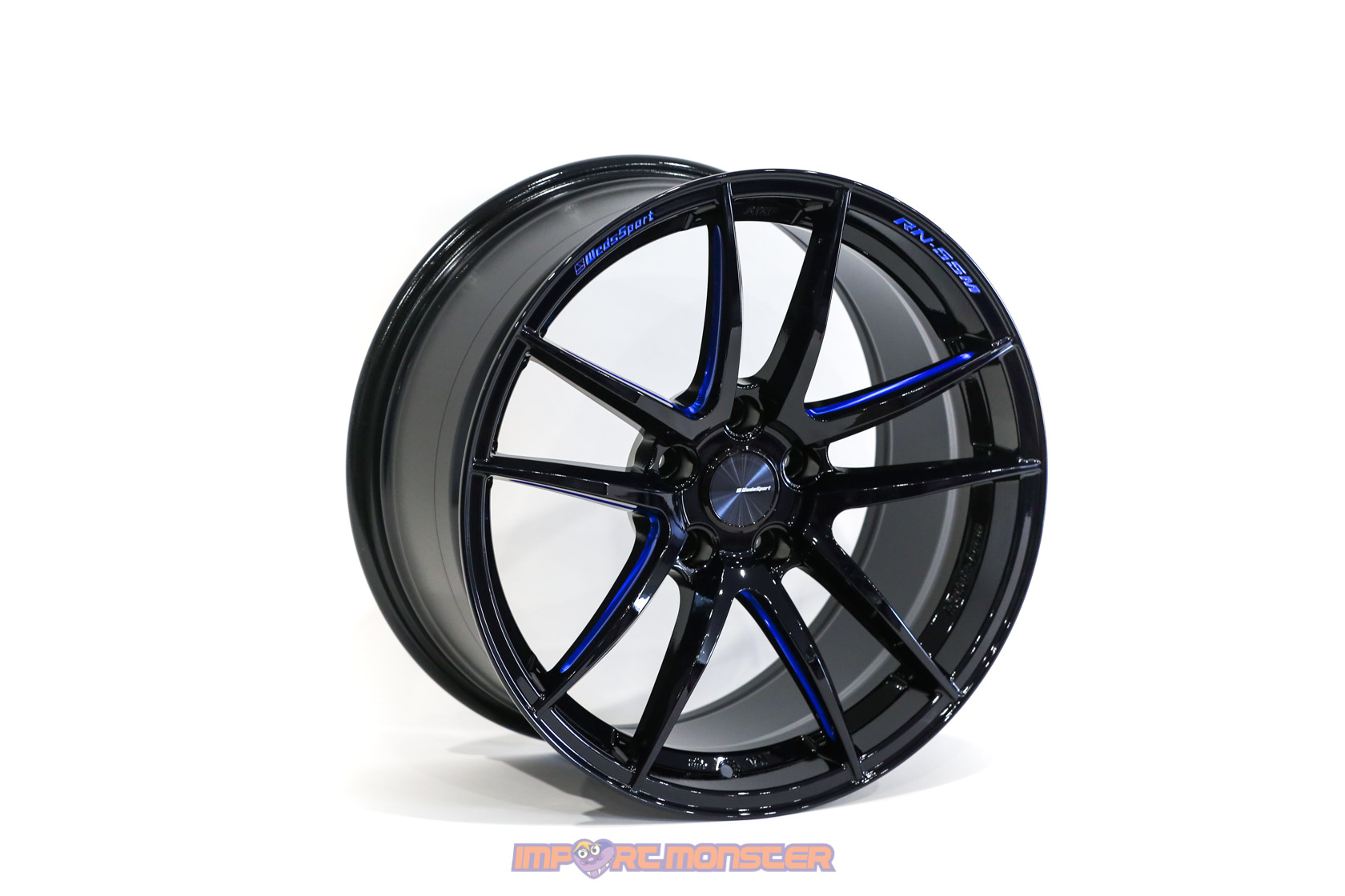WedsSport RN-55M 18x9 +35 5x114.3 BBM Finish Wheel Set1