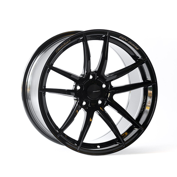 Wheel Hub WedsSport RN-55M 18x10" +36 5x114.3 Gloss Black Finish Wheel Set