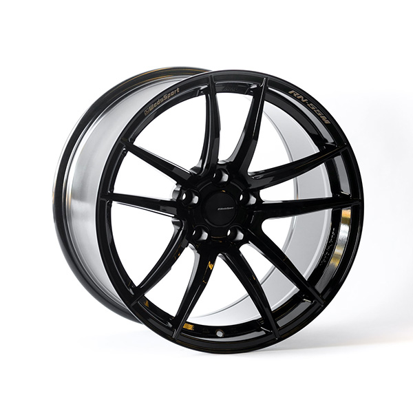 WedsSport RN-55M 18x10.5" +20 5x114.3 Gloss Black Finish Wheel Set