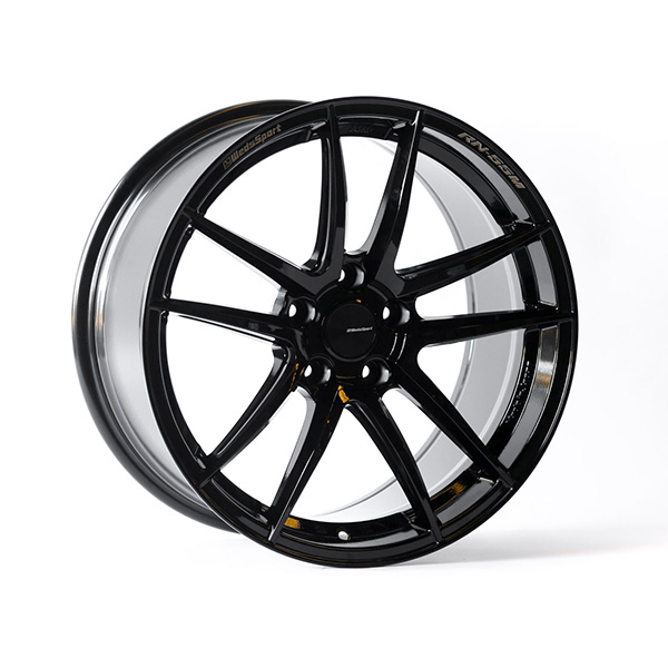 Wheel Hub WedsSport RN-55M 18x9" +35 5x114.3 Gloss Black Finish Wheel Set