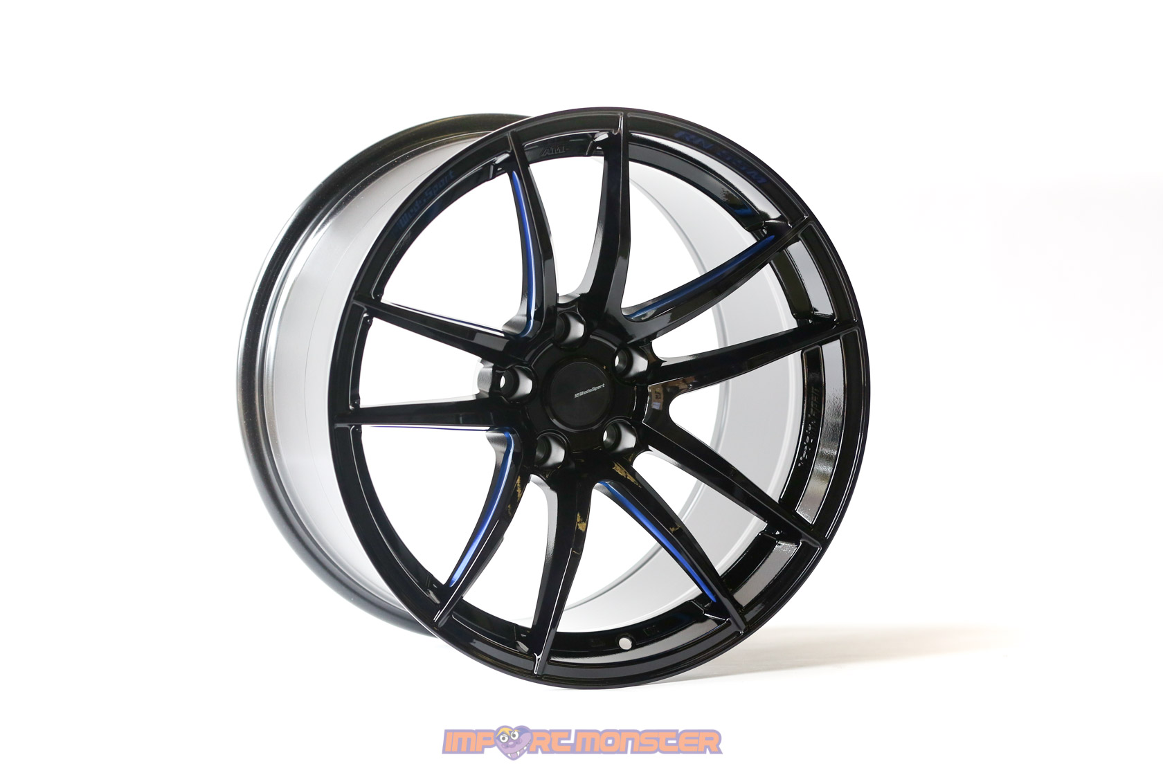WedsSport RN-55M 18x10.5 +20 5x114.3 BBM Finish Wheel Set1