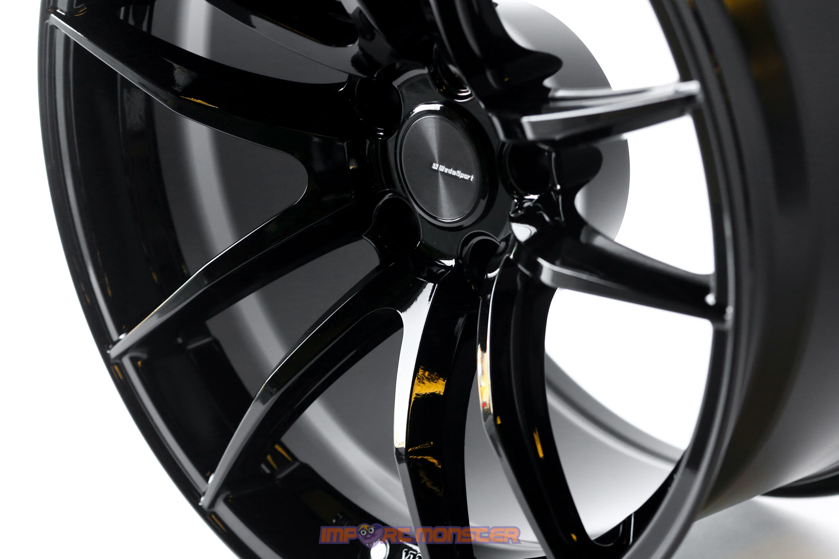 WedsSport RN-55M 18x10.5 +20 5x114.3 Gloss Black Finish Wheel Set4