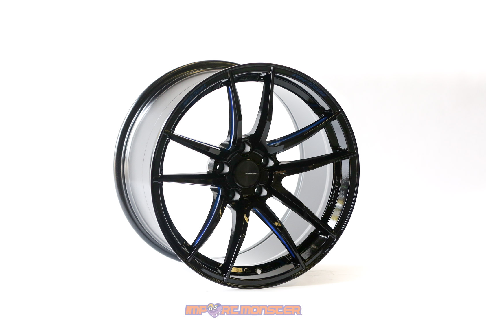 WedsSport RN-55M 18x10 +18 5x114.3 BBM Finish Wheel Set1