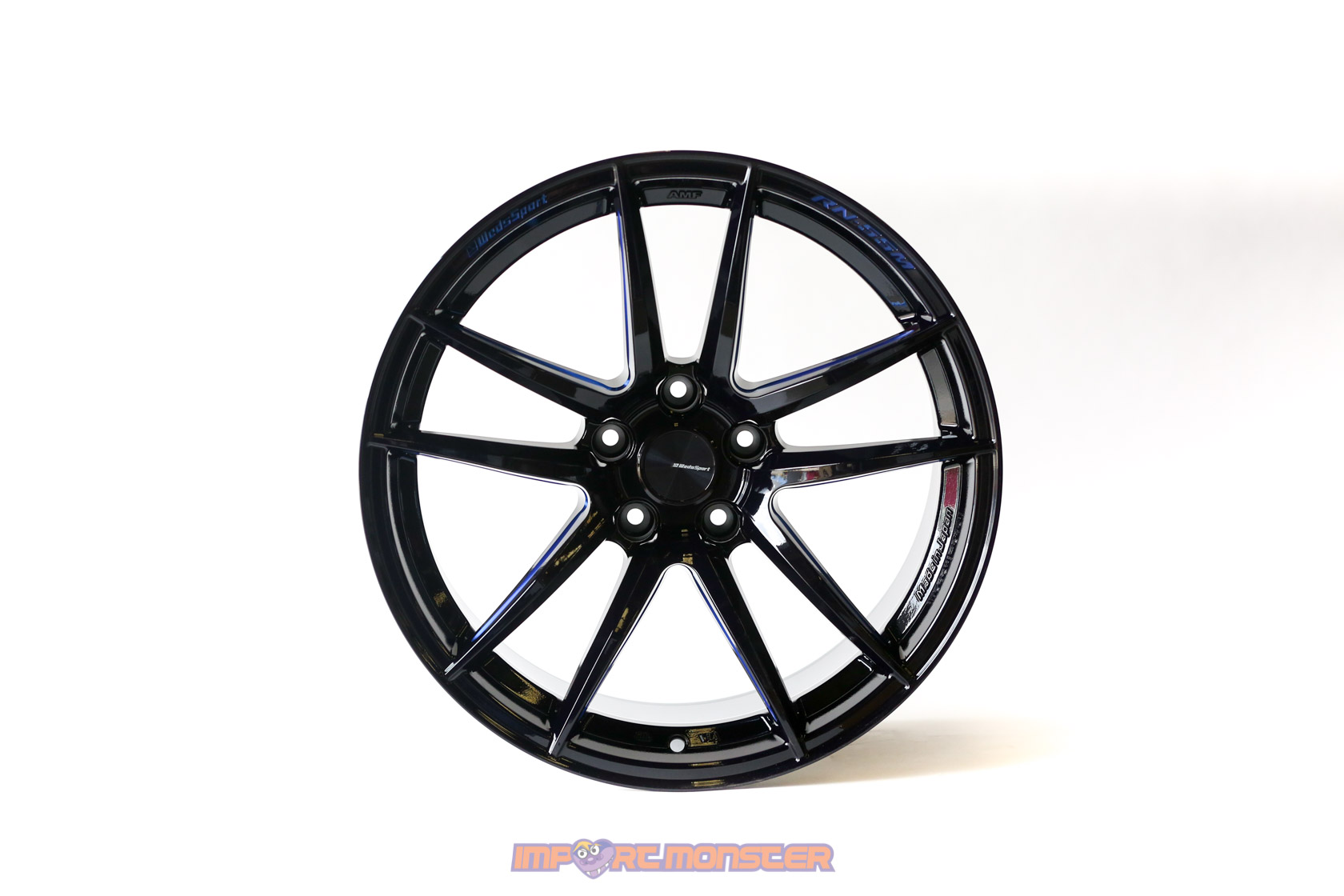 WedsSport RN-55M 18x10 +18 5x114.3 BBM Finish Wheel Set2