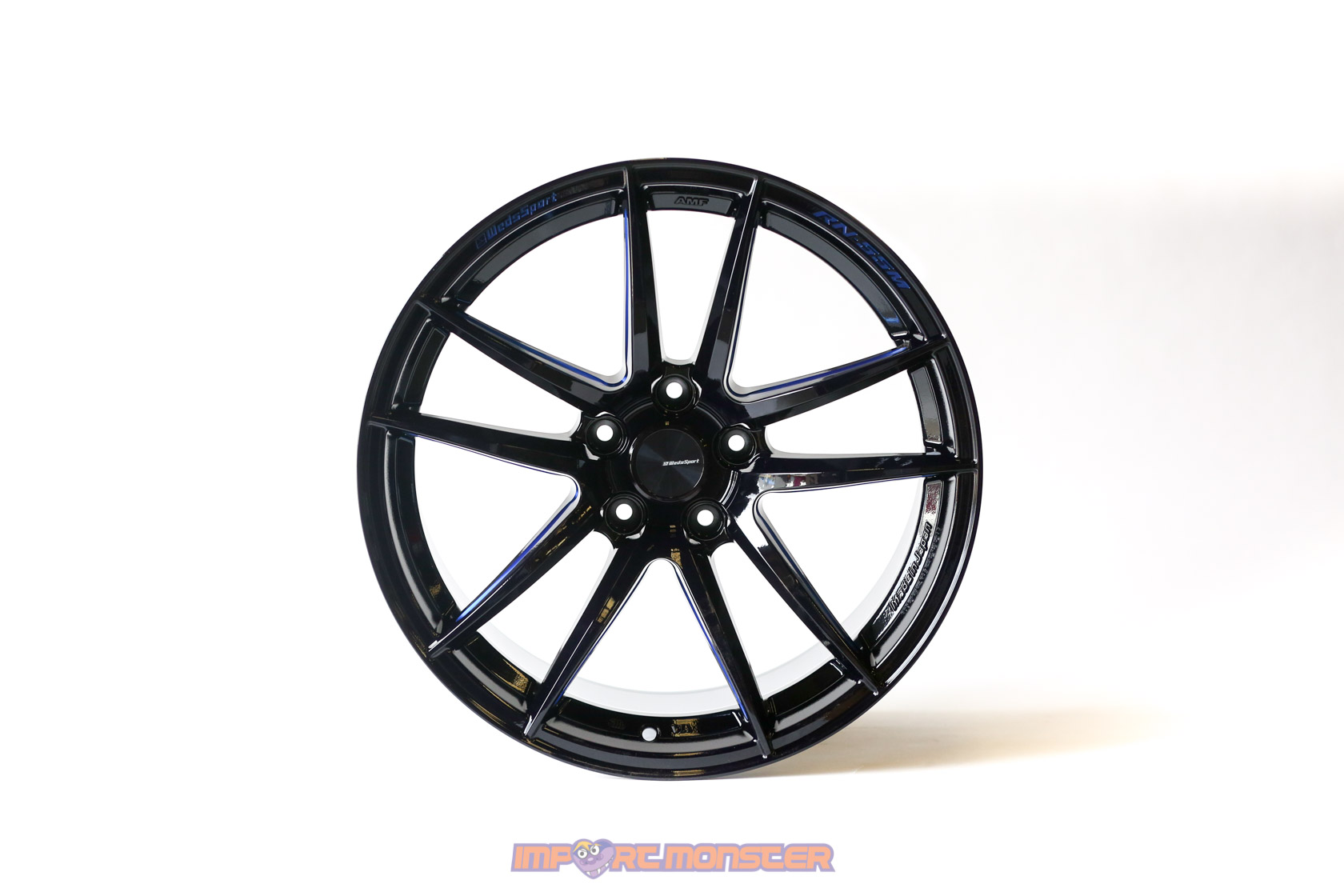 WedsSport RN-55M 18x10 +36 5x114.3 BBM Finish Wheel Set2