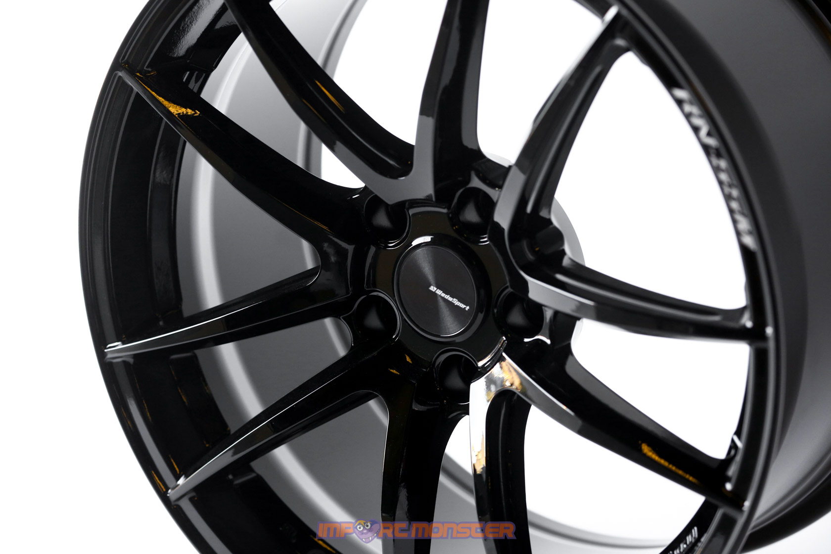 WedsSport RN-55M 18x9 +35 5x114.3 Gloss Black Finish Wheel Set4