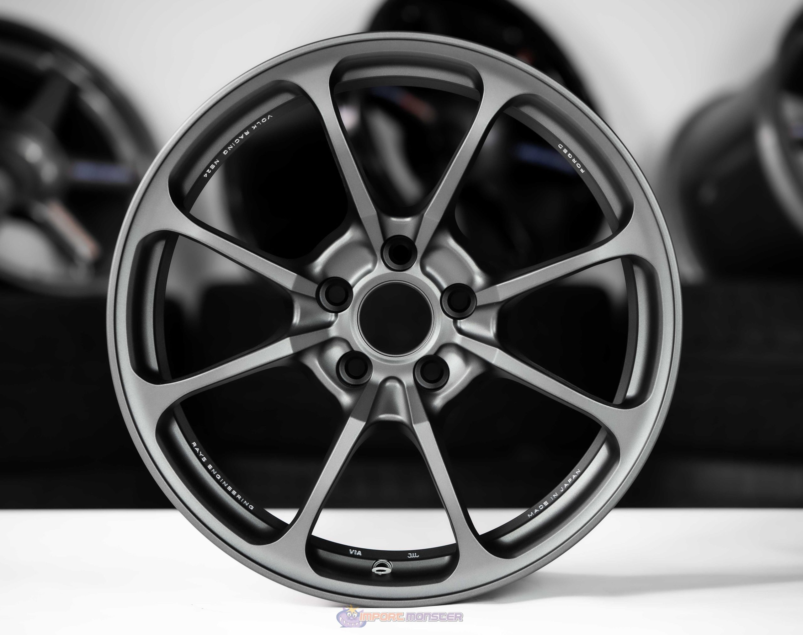 Volk Racing NE24 18x9.5 +38 5x114.3 Matte Gunblack (MT)-1