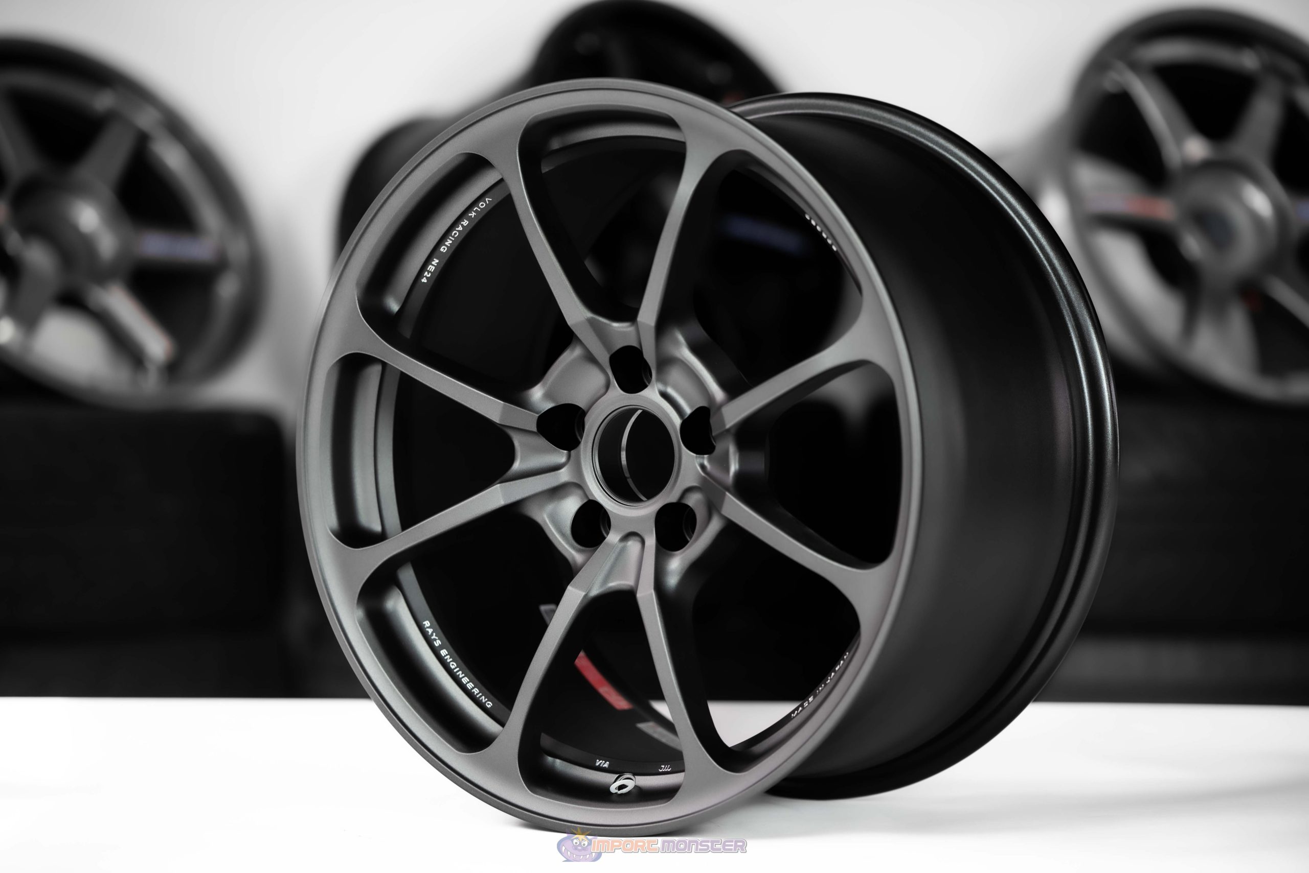Volk Racing NE24 18x9.5 +38 5x114.3 Matte Gunblack (MT)-2