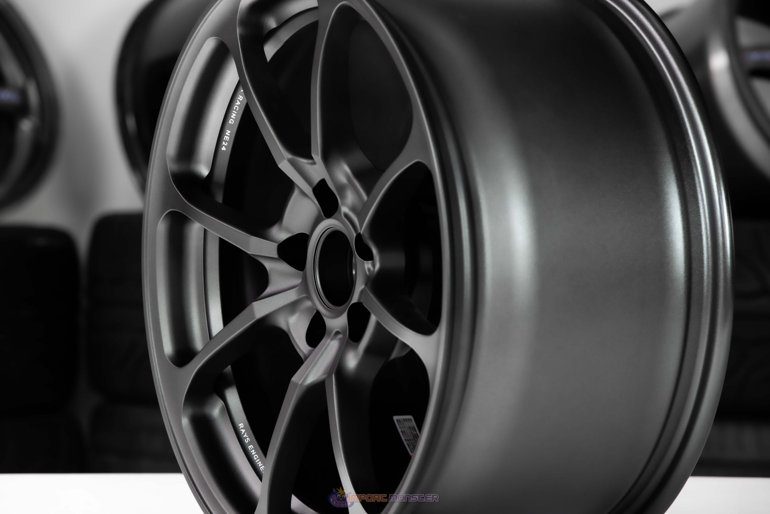 Volk Racing NE24 18x9.5 +38 5x114.3 Matte Gunblack (MT)-3