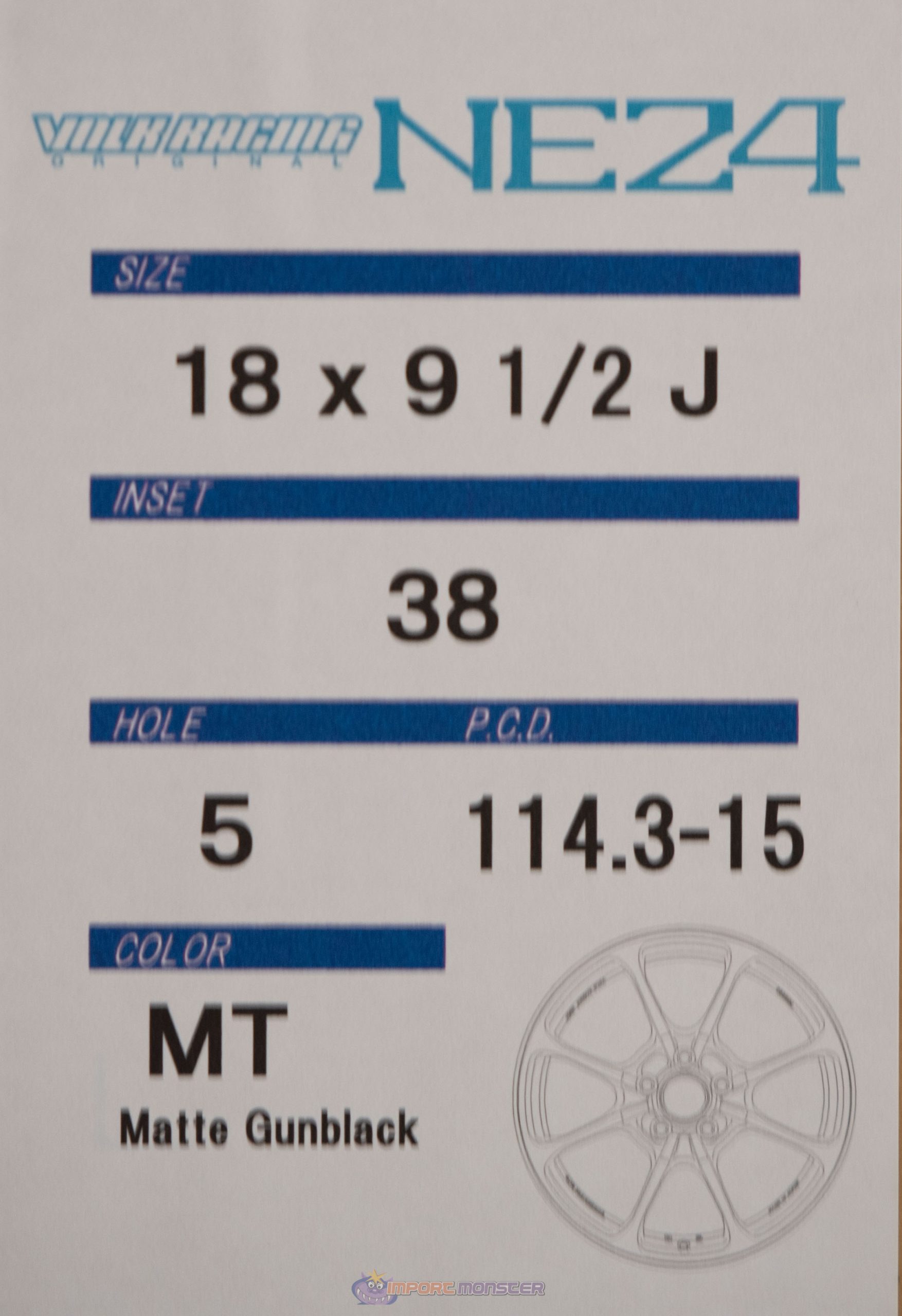 Volk Racing NE24 18x9.5 +38 5x114.3 Matte Gunblack (MT)-8