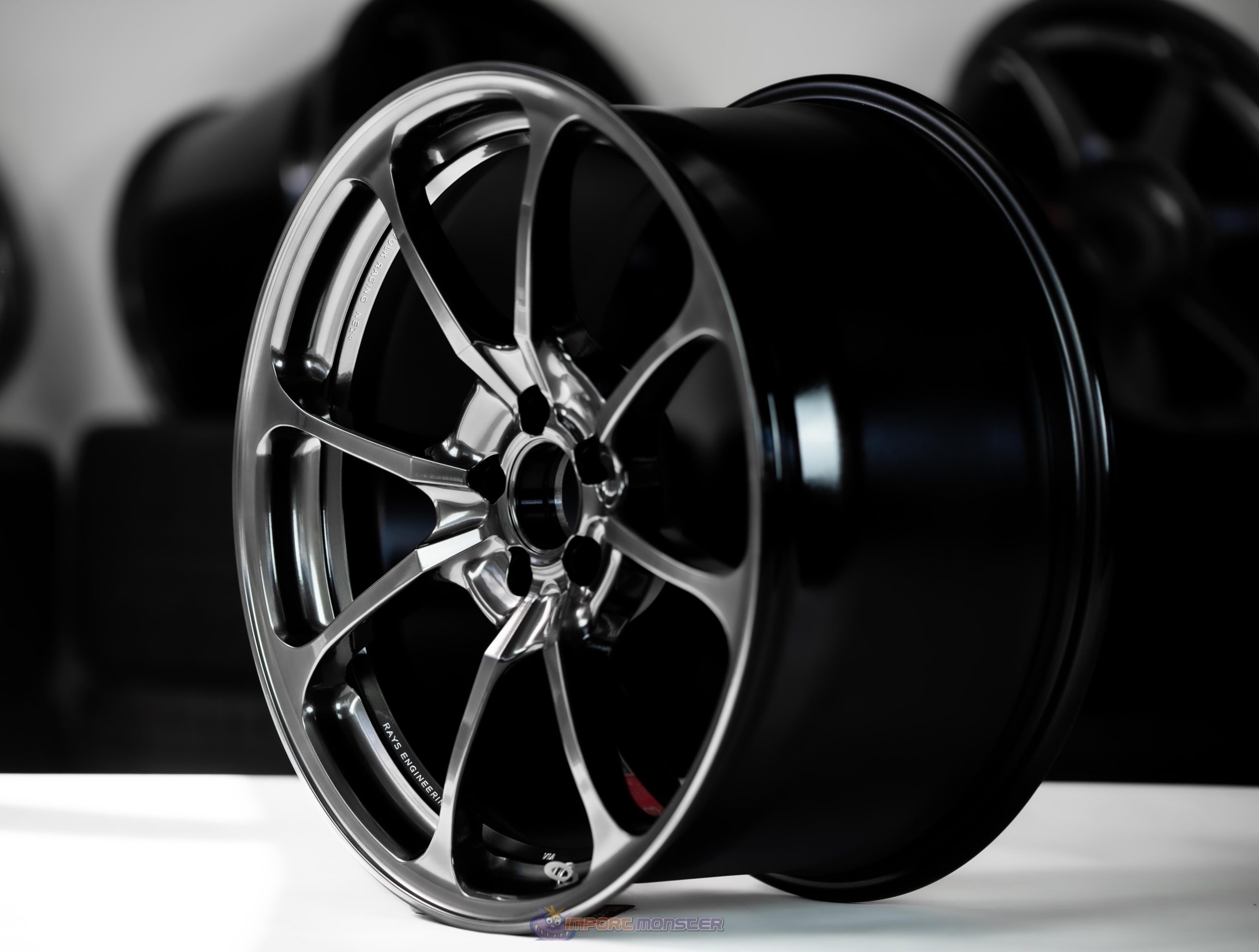Volk Racing NE24 18x9.5 +43 5x100 Shining Black Metal (HM)-3